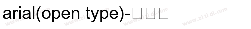 arial(open type)字体转换